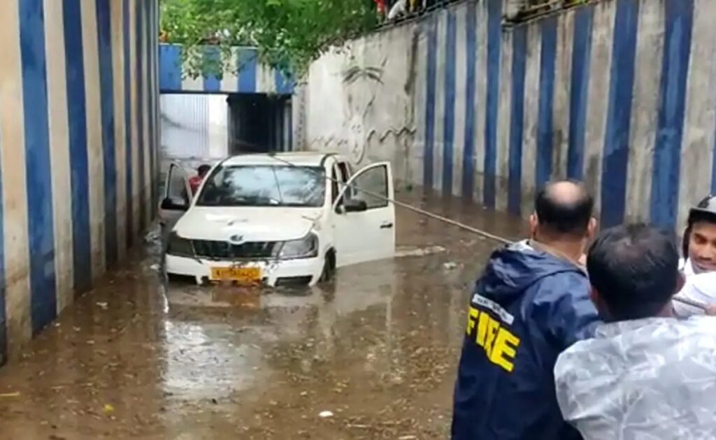 Family rescued from submerged car after Bengaluru rain traps them