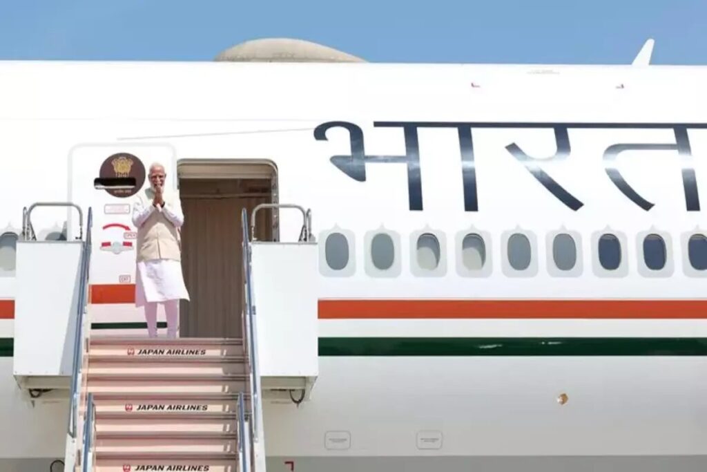 The Prime Minister of India arrives in Papua New Guinea